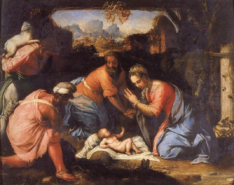 Francesco Salviati The Adoration of the Shepherds France oil painting art